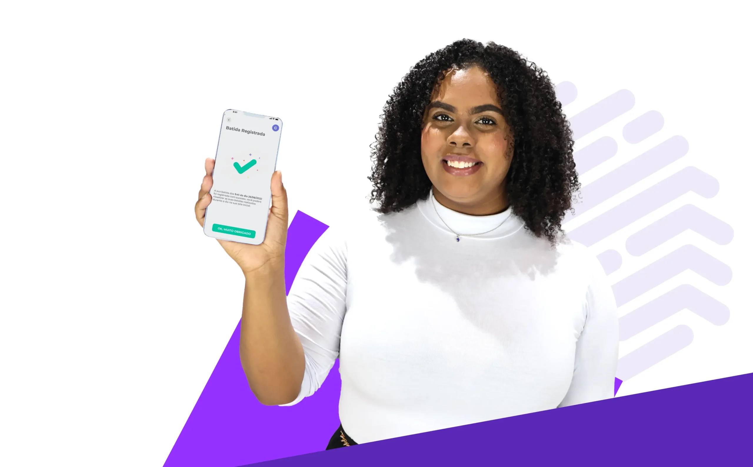 Modelo com celular
